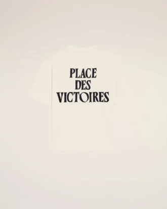 Beyaz Pamuklu Place Des Victoires Baskılı Tişört