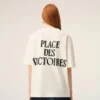 Beyaz Pamuklu Place Des Victoires Baskılı Tişört