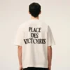 Beyaz Pamuklu Place Des Victoires Baskılı Tişört