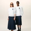 Beyaz Pamuklu Örgü Ami de Coeur Sweatshirt