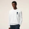 Beyaz Pamuklu Örgü Ami de Coeur Sweatshirt