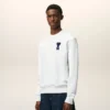 Beyaz Pamuklu Örgü Ami de Coeur Sweatshirt