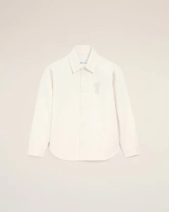 Beyaz Pamuklu Örme Ami de Coeur Overshirt