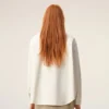 Beyaz Pamuklu Örme Ami de Coeur Overshirt