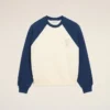 Beyaz ve Mavi Pamuklu Örme Ami de Coeur Sweatshirt