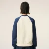 Beyaz ve Mavi Pamuklu Örme Ami de Coeur Sweatshirt