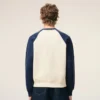 Beyaz ve Mavi Pamuklu Örme Ami de Coeur Sweatshirt