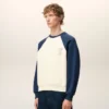 Beyaz ve Mavi Pamuklu Örme Ami de Coeur Sweatshirt