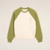 Beyaz ve Yeşil Pamuklu Örme Ami de Coeur Sweatshirt