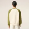 Beyaz ve Yeşil Pamuklu Örme Ami de Coeur Sweatshirt