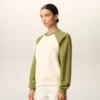 Beyaz ve Yeşil Pamuklu Örme Ami de Coeur Sweatshirt
