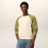 Beyaz ve Yeşil Pamuklu Örme Ami de Coeur Sweatshirt