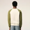 Beyaz ve Yeşil Pamuklu Örme Ami de Coeur Sweatshirt