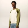 Beyaz ve Yeşil Pamuklu Örme Ami de Coeur Sweatshirt