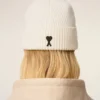 Beyaz Yün Ami de Coeur Beanie
