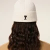Beyaz Yün Ami de Coeur Beanie