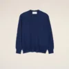 Bleu İnce Yünlü Bisiklet Yaka Ami de Coeur Sweater