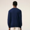Bleu İnce Yünlü Bisiklet Yaka Ami de Coeur Sweater