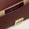 Bordo Pürüzsüz Deri Mimi Çanta