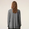 Gri İnce Yünlü Ami de Coeur Sweater Bisiklet Yaka Kazak