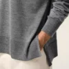 Gri İnce Yünlü Ami de Coeur Sweater Bisiklet Yaka Kazak