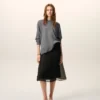 Gri İnce Yünlü Ami de Coeur Sweater Bisiklet Yaka Kazak