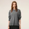 Gri İnce Yünlü Ami de Coeur Sweater Bisiklet Yaka Kazak