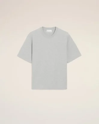 Gri Pamuklu Ami de Coeur Kabartmalı T-Shirt