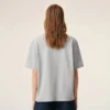 Gri Pamuklu Ami de Coeur Kabartmalı T-Shirt