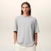 Gri Pamuklu Ami de Coeur Kabartmalı T-Shirt