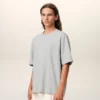 Gri Pamuklu Ami de Coeur Kabartmalı T-Shirt