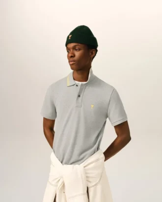 Gri Pamuklu Ami de Coeur Polo
