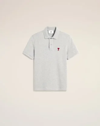 Gri Pamuklu Ami de Coeur Polo Gömlek