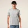 Gri Pamuklu Ami de Coeur T-Shirt