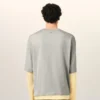 Gri Pamuklu Çift Kollu Efektli Ami de Coeur T-Shirt
