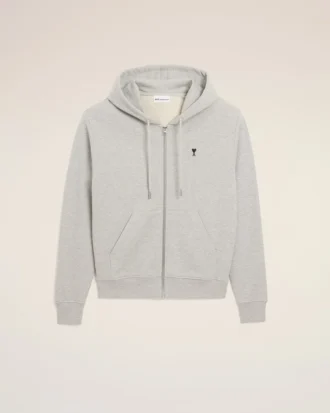 Gri Pamuklu Kontrast Ami de Coeur Hoodie