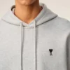Gri Pamuklu Kontrast Ami de Coeur Hoodie
