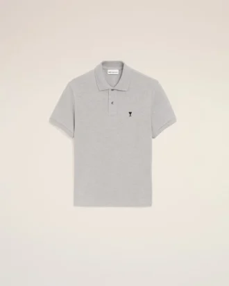 Gri Pamuklu Kontrastlı Ami de Coeur Polo Gömlek