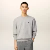 Gri Pamuklu Kontrastlı Ami de Coeur Sweatshirt