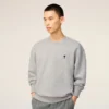 Gri Pamuklu Kontrastlı Ami de Coeur Sweatshirt