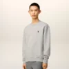 Gri Pamuklu Kontrastlı Ami de Coeur Sweatshirt