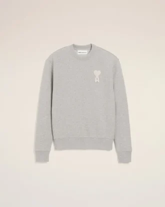 Gri Pamuklu Örgü Ami de Coeur Sweatshirt