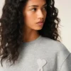 Gri Pamuklu Örgü Ami de Coeur Sweatshirt