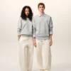 Gri Pamuklu Örgü Ami de Coeur Sweatshirt