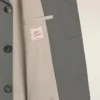 Gri Yeni Yün Çift Düğmeli Düz Ceket