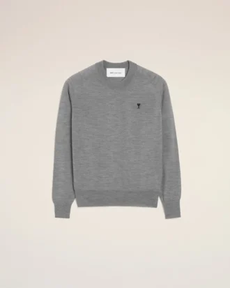Gri Yünlü Ami de Coeur Sweater