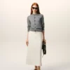 Gri Yünlü Bisiklet Yaka Ami de Coeur Cardigan