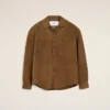 Kahverengi Deri Overshirt