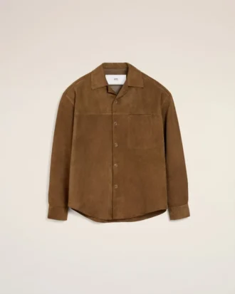 Kahverengi Deri Overshirt