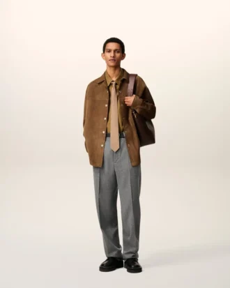 Kahverengi Deri Overshirt